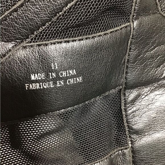 Jeffrey Campbell Black Suede Mesh Stripes Classic Ankle Boots Size 11 - Picture 5 of 13